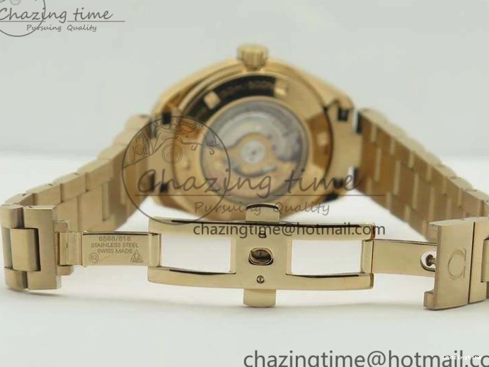0520 Timeless Aqua Terra Ladies 35mm RG V6F Best Edition White MOP Dial On RG Bracelet A 8102